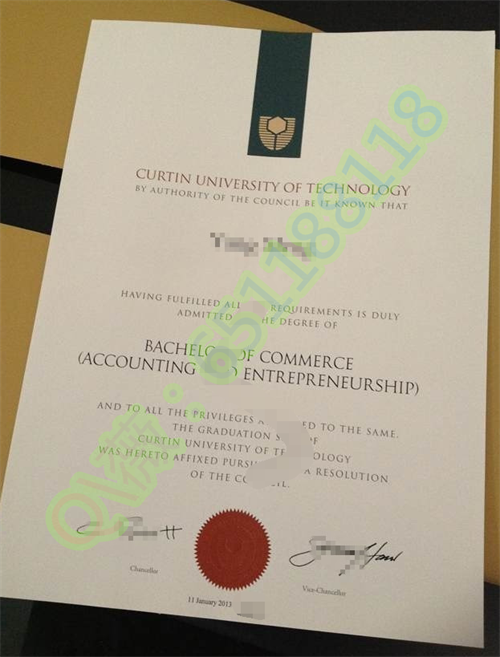 科廷科技大学毕业证样本|Curtin University文凭图片