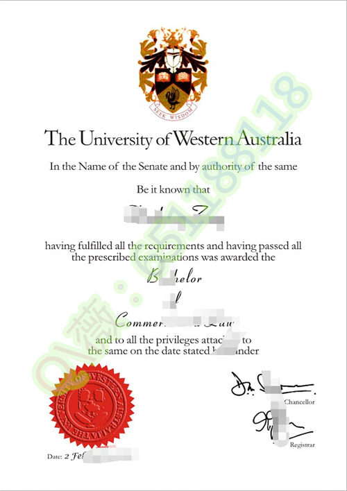 西澳大学毕业证图片|University of Western Australia文凭|UWA毕业证