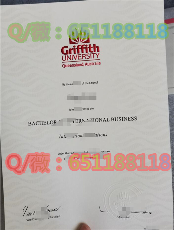 格里菲斯大学文凭图片参考|Griffith University毕业证