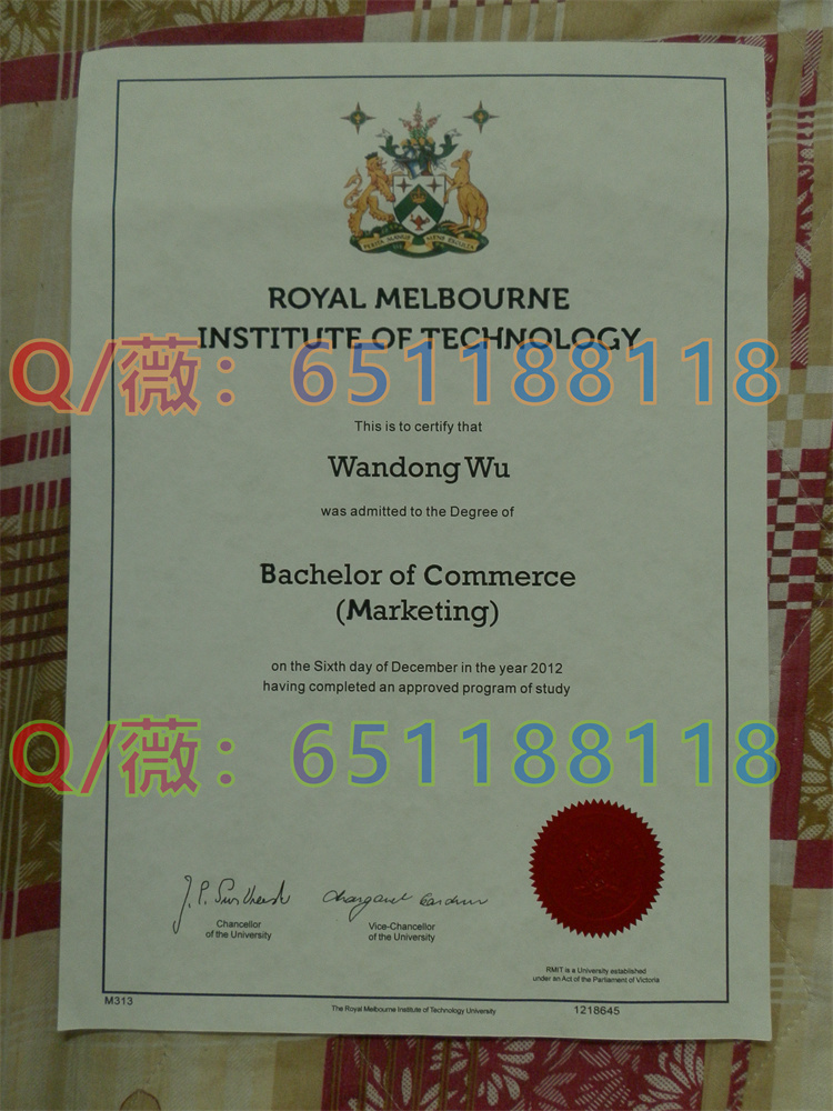 墨尔本皇家理工大学毕业证样本|Royal Melbourne Institute of Technology diploma|RMIT文凭