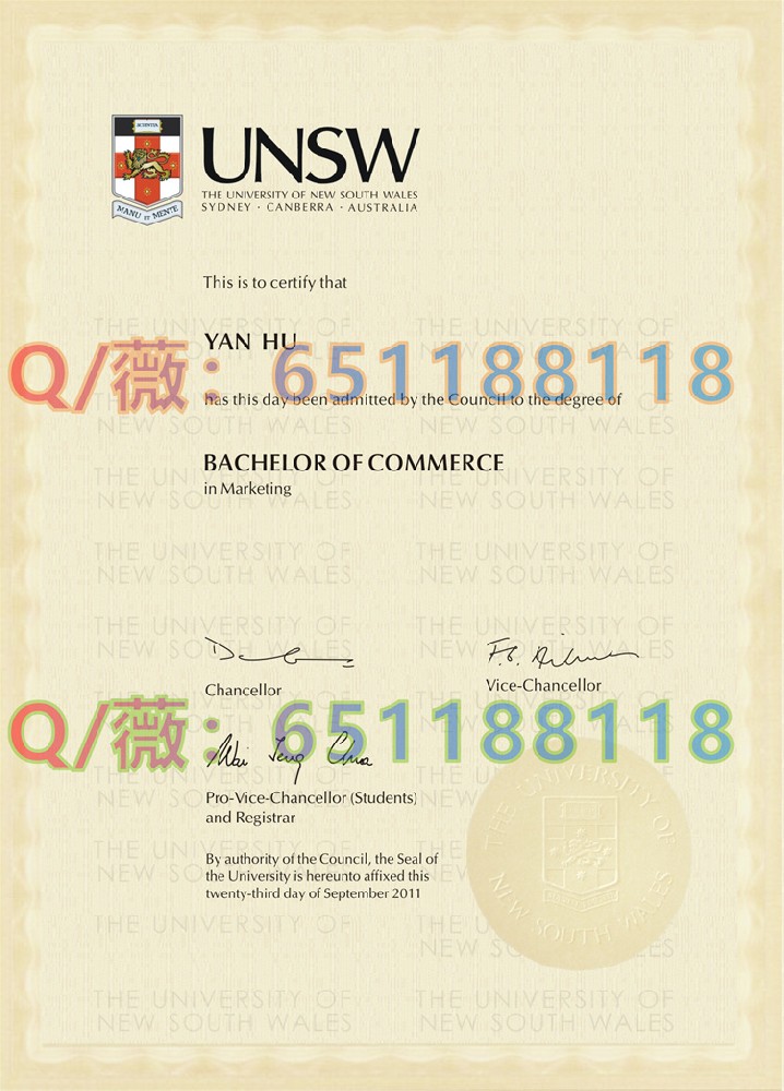 新南威尔士大学毕业证成绩单|The University of New South Wales文凭|UNSW成绩单
