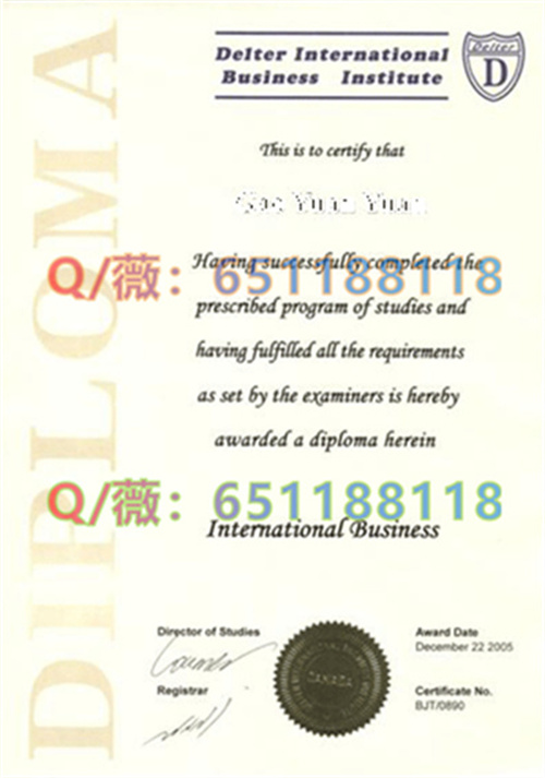 加拿大戴尔特国际商学院毕业证（专科）.jpg