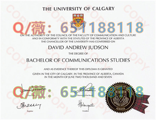卡尔加里大学毕业证样本|University of Calgary diploma|卡大文凭