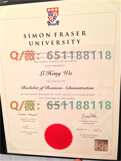 西蒙菲沙大学文凭样本|Simon Fraser University毕业证|SFU成绩单