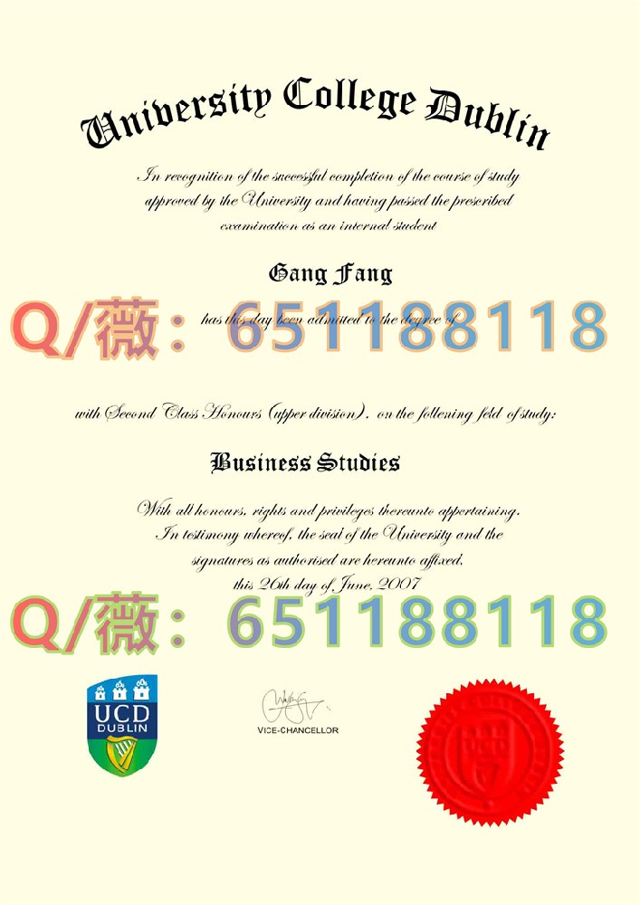 爱尔兰都柏林大学学院毕业证样本|University College Dublin成绩单|UC Dublin文凭|爱尔兰UCD毕业证图片