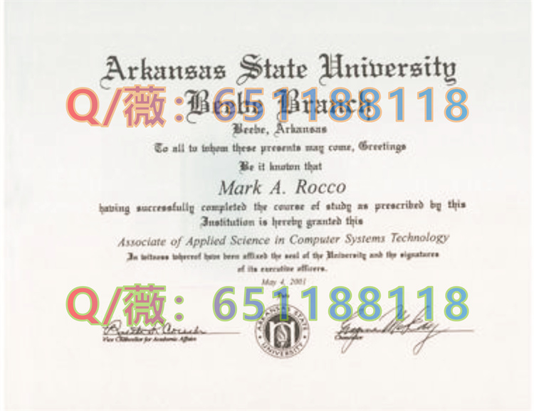 阿肯色州立大学文凭样本|University of Arkansas毕业证