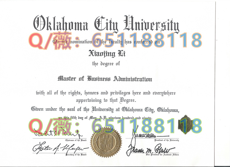 俄克拉荷马大学毕业证样本|University of Oklahoma diploma|OU文凭