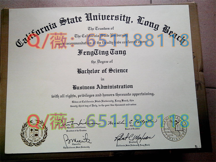 加州大学长滩分校毕业证毕业证样本|California State University, Long Beach diploma|CSULB文凭