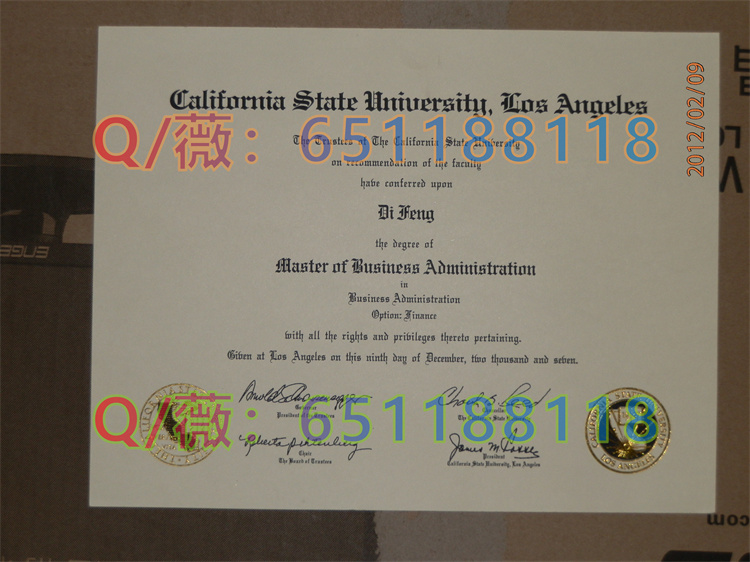 加州州立大学洛杉矶分校毕业证样本|California State University, Los Angeles diploma|CSULA文凭