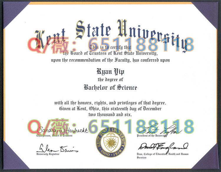 肯特州立大学毕业证样本|kent state university diploma|Kent State文凭