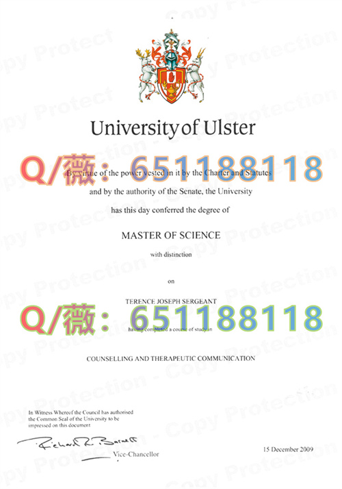 厄尔斯特大学毕业证样本|University of Ulster文凭