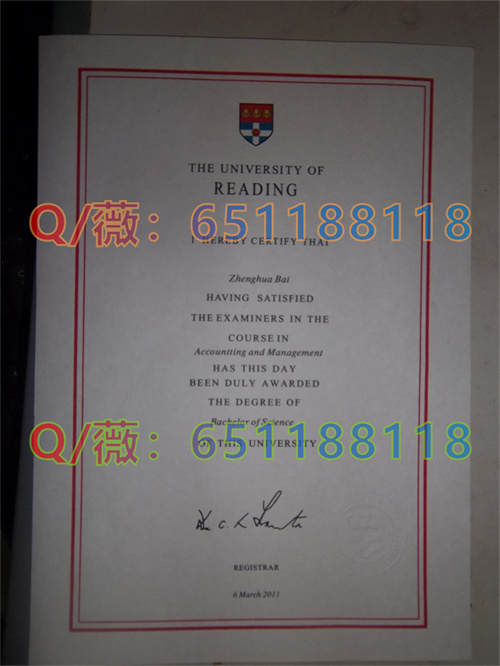 雷丁大学毕业证样本|University of Reading diploma|英国大学文凭图片