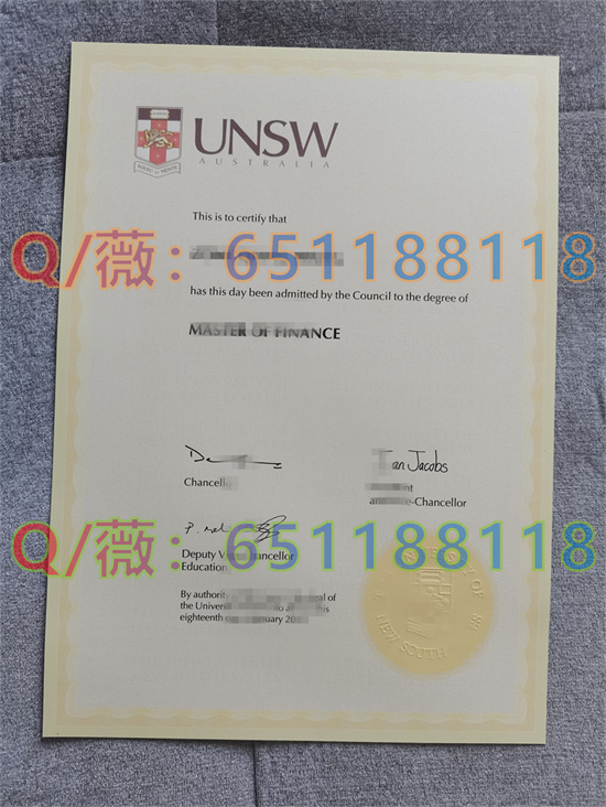 澳大利亚新南威尔士大学毕业证样本|University of New South Wales Transcript|UNSW diploma