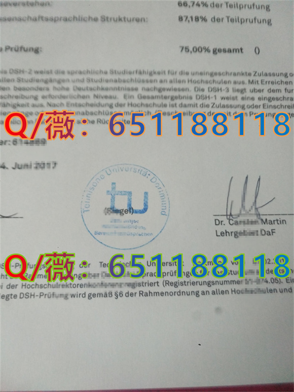 多特蒙德工业大学毕业证样本|Technische Universität Dortmund Transcript|德国大学文凭制作