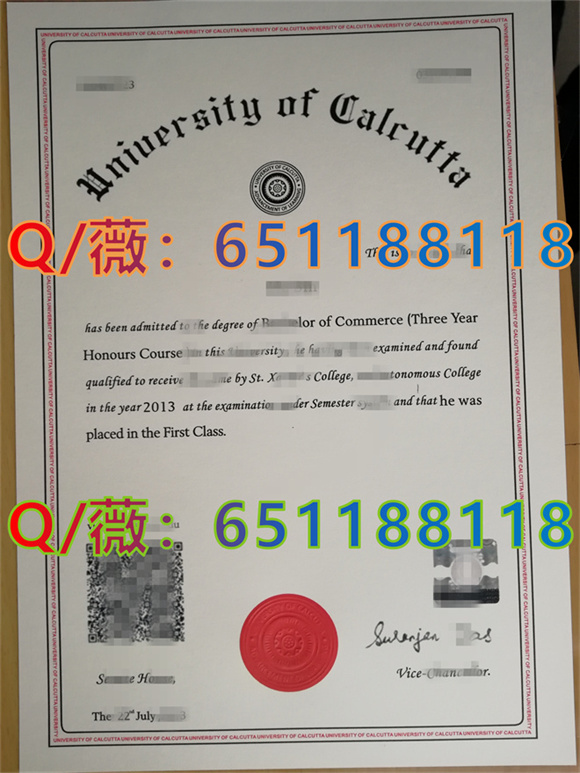 加尔各答大学毕业证样本|University of Calcutta diploma|定制印度大学文凭