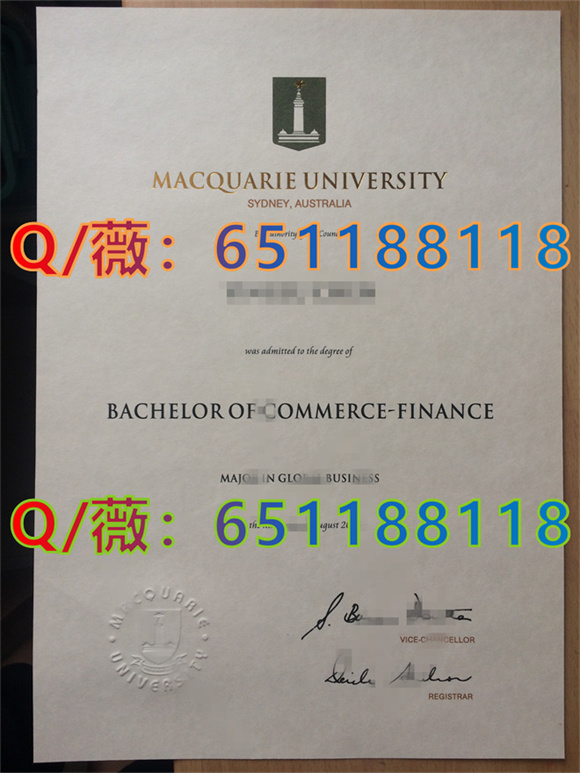 麦考瑞大学毕业证样本|Macquarie University diploma|定制澳大利亚大学文凭