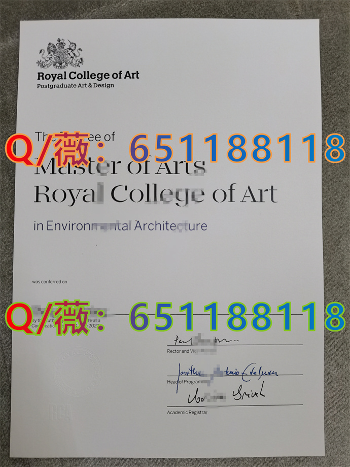 皇家艺术学院毕业证样本|Royal College of Art diploma|定制RCA大学文凭
